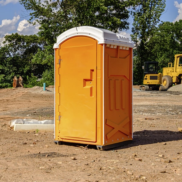 how often are the portable restrooms cleaned and serviced during a rental period in Jack AL